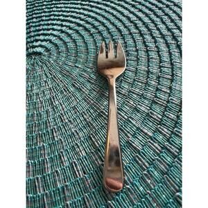 Vintage Leonard Italy Silver Plated Petite Appetizer Fork MCM Minimalist Style